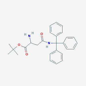 molecular formula C27H30N2O3 B13395713 Tert-butyl 2-amino-4-oxo-4-(tritylamino)butanoate 