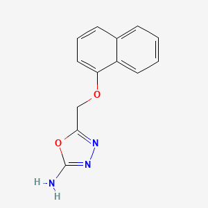 molecular formula C13H11N3O2 B1339577 5-[(1-Naphthyloxy)methyl]-1,3,4-oxadiazol-2-amine CAS No. 21521-02-8