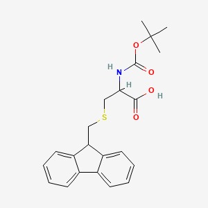 molecular formula C22H25NO4S B13395778 N-Fmoc-S-fluorenylmethyl-L-cysteine 