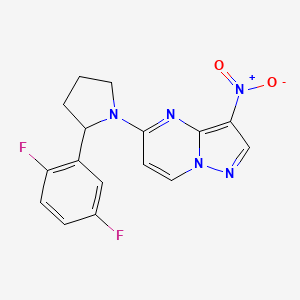 molecular formula C16H13F2N5O2 B13395818 (R)-5-(2-(2,5-Difluorophenyl)-1-pyrrolidinyl)-3-nitropyrazolo[1,5-a]pyrimidine 