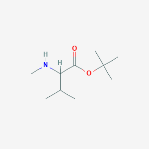 molecular formula C10H21NO2 B13395835 Tert-butyl 3-methyl-2-methylamino-butanoate CAS No. 89537-01-9