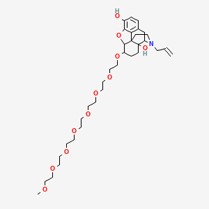 molecular formula C34H53NO11 B13395851 7-[2-[2-[2-[2-[2-[2-(2-Methoxyethoxy)ethoxy]ethoxy]ethoxy]ethoxy]ethoxy]ethoxy]-3-prop-2-enyl-1,2,4,5,6,7,7a,13-octahydro-4,12-methanobenzofuro[3,2-e]isoquinoline-4a,9-diol 