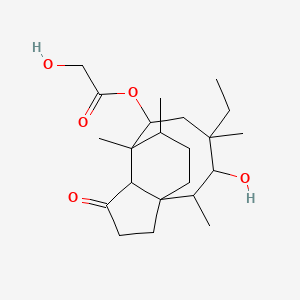 molecular formula C22H36O5 B13395865 (4-Ethyl-3-hydroxy-2,4,7,14-tetramethyl-9-oxo-6-tricyclo[5.4.3.01,8]tetradecanyl) 2-hydroxyacetate 