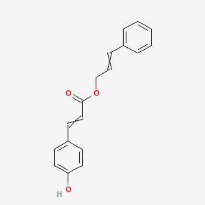 molecular formula C18H16O3 B13395886 3-Phenylprop-2-en-1-yl 3-(4-hydroxyphenyl)prop-2-enoate CAS No. 115610-77-0
