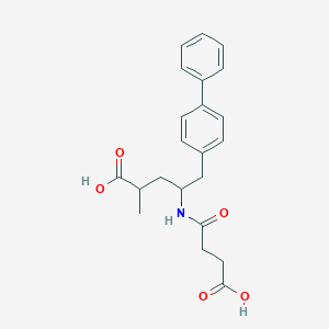 molecular formula C22H25NO5 B13395893 Diacid of Sacubitril/Sacubitril Desethyl Impurity/Sacubitrilat 