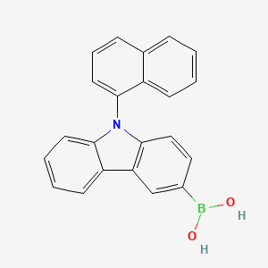 molecular formula C22H16BNO2 B13395901 (9-Naphthalen-1-ylcarbazol-3-yl)boronic acid 