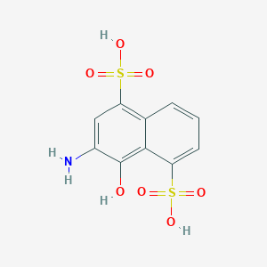 molecular formula C10H9NO7S2 B13395913 2-Amino-1-naphthol-4,8-disulfonic acid 