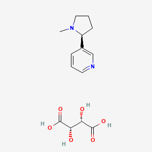 molecular formula C14H20N2O6 B13395922 Pyridine, 3-((2S)-1-methyl-2-pyrrolidinyl)-, (2R,3R)-2,3-dihydroxybutanedioate CAS No. 3275-73-8