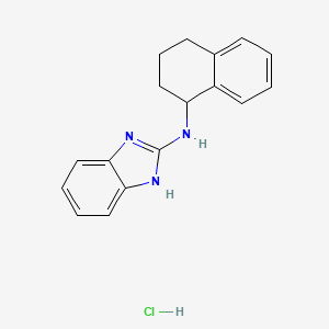 molecular formula C17H18ClN3 B13395929 N-(1,2,3,4-tetrahydronaphthalen-1-yl)-1H-benzimidazol-2-amine;hydrochloride 