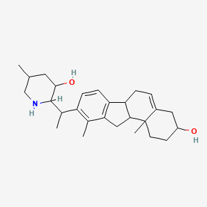 molecular formula C27H39NO2 B13395932 14,15,16,17-Tetradehydroveratraman-3,23-diol 