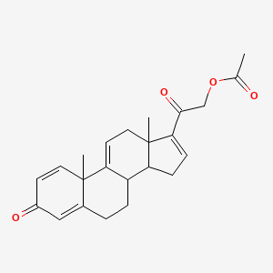 molecular formula C23H26O4 B13395937 [2-(10,13-Dimethyl-3-oxo-6,7,8,12,14,15-hexahydrocyclopenta[a]phenanthren-17-yl)-2-oxoethyl] acetate 