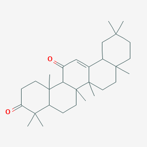molecular formula C30H46O2 B13395946 (4aR,6aR,6bS,8aR,12aR,14aR,14bS)-4,4,6a,6b,8a,11,11,14b-octamethyl-1,2,4a,5,6,7,8,9,10,12,12a,14a-dodecahydropicene-3,14-dione 