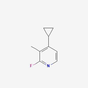 molecular formula C9H10FN B13395955 4-Cyclopropyl-2-fluoro-3-methylpyridine 