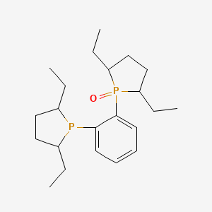molecular formula C22H36OP2 B13395963 (2R,5R)-1-(2-[(2R,5R)-2,5-Diethyl-1-phospholanyl]phenyl)-2,5-diethylphospholane 1-oxide 