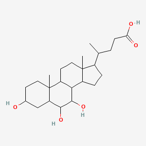 molecular formula C24H40O5 B13395964 3,6,7-Trihydroxycholan-24-oic acid 