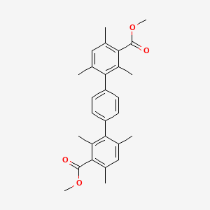 molecular formula C28H30O4 B13395967 methyl 3-[4-(3-methoxycarbonyl-2,4,6-trimethylphenyl)phenyl]-2,4,6-trimethylbenzoate 