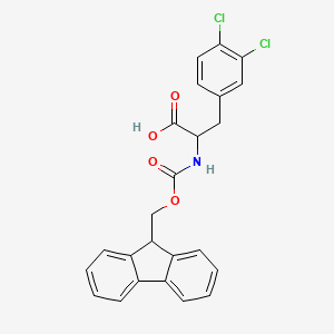 molecular formula C24H19Cl2NO4 B13395982 3-(3,4-Dichloro-phenyl)-2-(9H-fluoren-9-ylmethoxycarbonylamino)-propionic acid CAS No. 376595-03-8