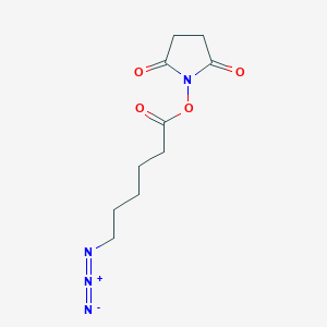 molecular formula C10H14N4O4 B1339602 2,5-Dioxopyrrolidin-1-yl 6-azidohexanoate CAS No. 866363-70-4