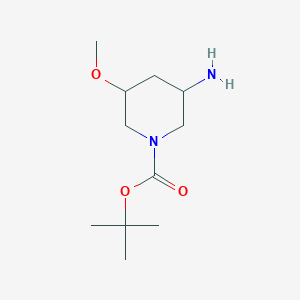 molecular formula C11H22N2O3 B13396025 Tert-butyl 3-amino-5-methoxypiperidine-1-carboxylate 