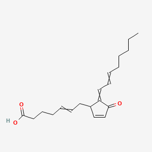 molecular formula C20H28O3 B13396062 7-(5-Oct-2-enylidene-4-oxo-1-cyclopent-2-enyl)-5-heptenoic acid CAS No. 908084-00-4