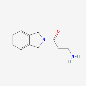 molecular formula C11H14N2O B1339607 3-Amino-1-(1,3-dihydroisoindol-2-yl)propan-1-one 