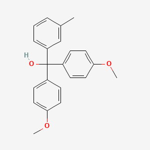 molecular formula C22H22O3 B13396120 4,4'-Dimethoxy-3''-methyltrityl alcohol CAS No. 541540-97-0