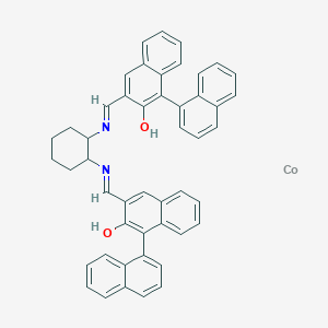 molecular formula C48H38CoN2O2 B13396129 Cobalt;3-[[2-[(3-hydroxy-4-naphthalen-1-ylnaphthalen-2-yl)methylideneamino]cyclohexyl]iminomethyl]-1-naphthalen-1-ylnaphthalen-2-ol 