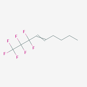 molecular formula C9H11F7 B13396151 1,1,1,2,2,3,3-Heptafluoronon-4-ene 