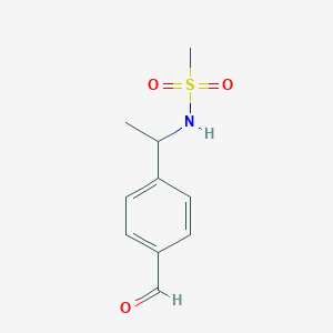 molecular formula C10H13NO3S B13396163 N-[1-(4-Formylphenyl)ethyl]methanesulfonamide 