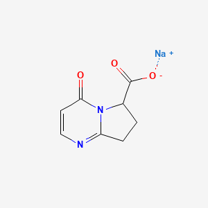 molecular formula C8H7N2NaO3 B13396173 sodium;4-oxo-7,8-dihydro-6H-pyrrolo[1,2-a]pyrimidine-6-carboxylate 