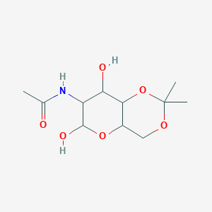 molecular formula C11H19NO6 B13396179 N-((4AR,7R,8R,8aS)-6,8-dihydroxy-2,2-dimethylhexahydropyrano[3,2-d][1,3]dioxin-7-yl)acetamide 