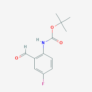 molecular formula C12H14FNO3 B1339618 tert-Butyl (4-fluoro-2-formylphenyl)carbamate CAS No. 844891-31-2