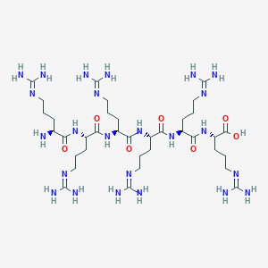 molecular formula C36H74N24O7 B1339619 H-Arg-Arg-Arg-Arg-Arg-Arg-OH CAS No. 96337-25-6