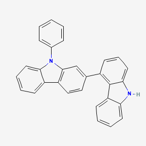 molecular formula C30H20N2 B13396213 9-Phenyl-9H,9'H-2,4'-bicarbazole 