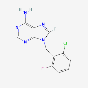 molecular formula C12H9ClFN5 B13396254 Aprinocid 