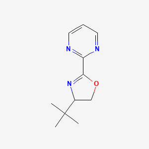 molecular formula C11H15N3O B13396260 4-Tert-butyl-2-pyrimidin-2-yl-4,5-dihydro-1,3-oxazole 