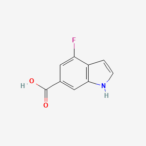 molecular formula C9H6FNO2 B1339630 4-氟-1H-吲哚-6-羧酸 CAS No. 885520-31-0