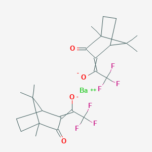 molecular formula C24H28BaF6O4 B13396322 Barium(2+);2,2,2-trifluoro-1-(4,7,7-trimethyl-3-oxo-2-bicyclo[2.2.1]heptanylidene)ethanolate 