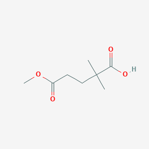 molecular formula C8H14O4 B1339641 5-Methoxy-2,2-dimethyl-5-oxopentanoic acid CAS No. 34601-12-2