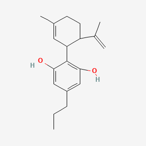 molecular formula C19H26O2 B13396415 2-[(1S,6S)-6-isopropenyl-3-methyl-1-cyclohex-2-enyl]-5-propyl-benzene-1,3-diol 