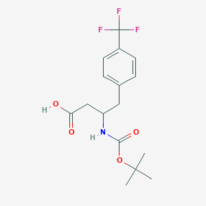 molecular formula C16H20F3NO4 B13396468 (R)-Boc-4-(trifluoromethyl)-beta-Homophe-OH 