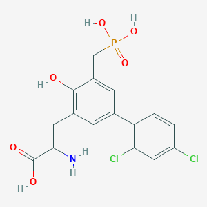 molecular formula C16H16Cl2NO6P B13396471 2-Amino-3-[5-(2,4-dichlorophenyl)-2-hydroxy-3-(phosphonomethyl)phenyl]propanoic acid 