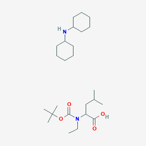 molecular formula C25H48N2O4 B13396528 N-cyclohexylcyclohexanamine;2-[ethyl-[(2-methylpropan-2-yl)oxycarbonyl]amino]-4-methylpentanoic acid 