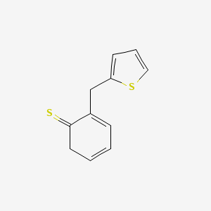 molecular formula C11H10S2 B13396564 2-(Thiophen-2-ylmethyl)cyclohexa-2,4-diene-1-thione 