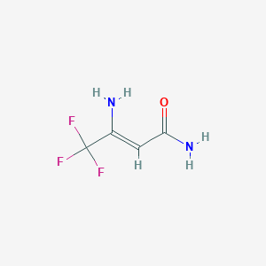 molecular formula C4H5F3N2O B1339658 (Z)-3-氨基-4,4,4-三氟丁-2-烯酰胺 CAS No. 107638-26-6