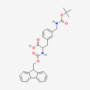 molecular formula C30H32N2O6 B13396587 Fmoc-D-Phe(3-CH2NHBoc)-OH 