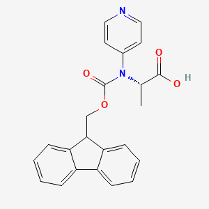molecular formula C23H20N2O4 B13396621 (2S)-2-[9H-fluoren-9-ylmethoxycarbonyl(pyridin-4-yl)amino]propanoic acid 