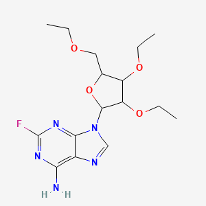 molecular formula C16H24FN5O4 B13396663 2-Fluoro-2',3',5'-tri-o-acetyladenosine(Fludarabine Intermediate) 