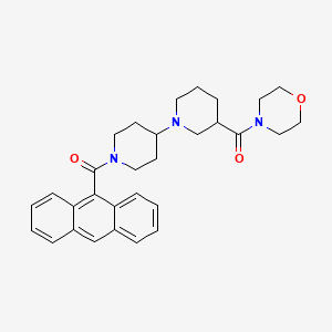 molecular formula C30H35N3O3 B13396669 [1-[1-(Anthracene-9-carbonyl)piperidin-4-yl]piperidin-3-yl]-morpholin-4-ylmethanone 