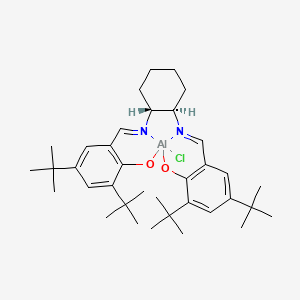 molecular formula C36H52AlClN2O2 B13396676 (4R,9R)-14,16,22,24-tetratert-butyl-19-chloro-18,20-dioxa-3,10-diaza-19-aluminatetracyclo[19.4.0.04,9.012,17]pentacosa-1(21),2,10,12(17),13,15,22,24-octaene 